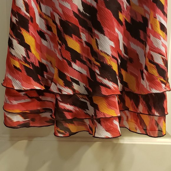 Women's Top Lane Bryant 14/16 Multicolor Sleeveless Frilly Layers - Picture 5 of 6